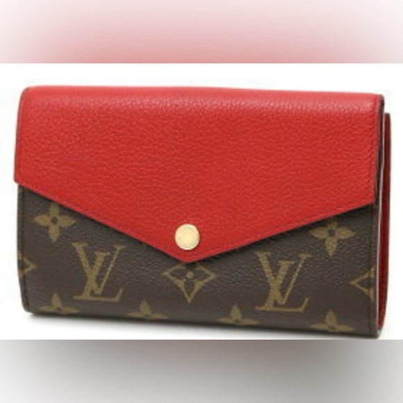 Louis Vuitton monogram Portefeiulle Pallas Bifold Red Wallet - Picture 5 of 6
